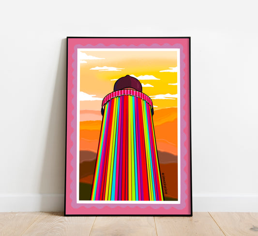 Ribbon Tower - Glastonbury Festival Inspired Print