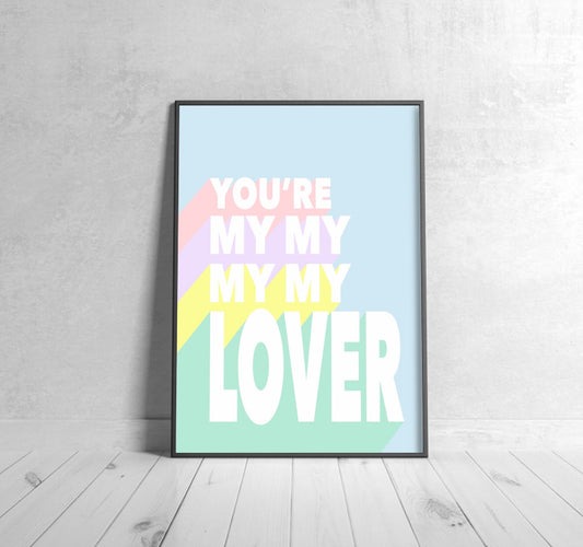 Lover, Taylor Swift - Song Print